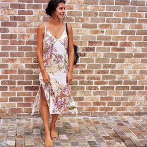 Spell & the Gypsy Blue Skies Slip Dress Cream NWT